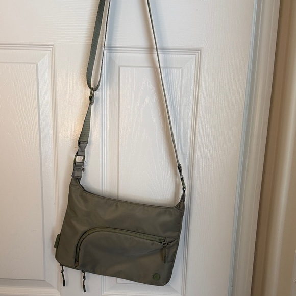 Kyodan Handbags - Kyodan Olive Green Nylon Crossbody Travel Bag